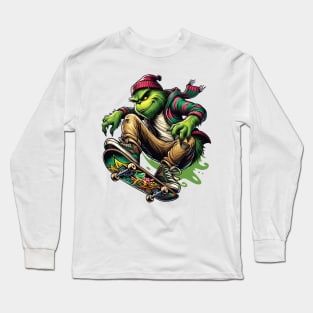 Grinch sk8 design Long Sleeve T-Shirt